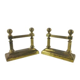 Pair Of Brass Fireplace Dogs - #S3-4