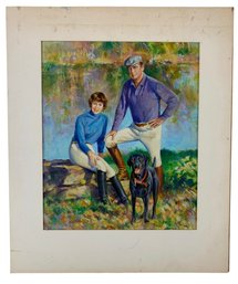 Fred Mason (American, 1932-2022) Signed Equestrian Portrait Painting - #S12-3