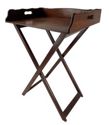 Mahogany Butler's Tray With Folding Stand - #FF