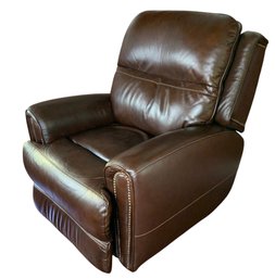 Brown Leather Electric Recliner Chair (WORKS) - #OF