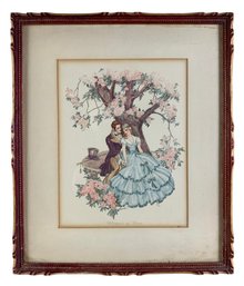 Vintage Corre Framed Art Print, 'Whispers Of Love' - #A1