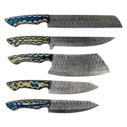 Carbon Steel 5-Piece Chef's Knife Set - #S7-2