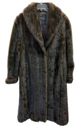 Tally-Ho Faux Mink Fur Coat, Women's Size L - #S23-5
