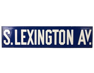 S. Lexington Avenue Enamel Porcelain Sign - #S14-2