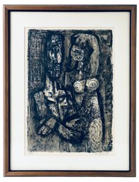 Abstract Figurative Lithograph, Georgi Daskaloff (Bulgarian, 1923-2005) - #RBW-W