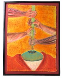 Odysseus & The Cyclops Pastel On Paper, Signed - #SW-8