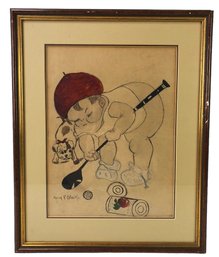 Vintage French Children's Illustration, Signed - #A1