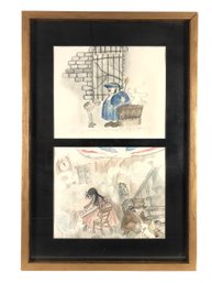 Oliver Twist Graphite & Colored Pencil Illustrations, Signed Dennis Drake - #S12-F