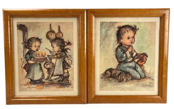 Vintage Jean Bukac Hummel Style Art Prints By Donald Art Company - #C3