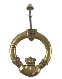 Vintage Irish Celtic Claddagh Brass Door Knocker - #JC-L