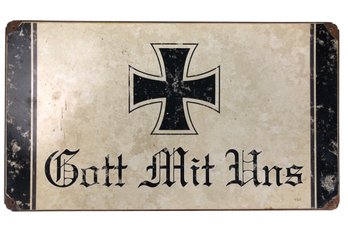 German 'God With Us' Metal Sign - #S19-3