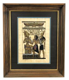 Egyptian Papyrus Painting, Signed - #SW-6