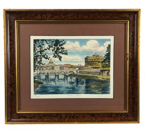 Bela Sziklay (Hungarian, 1911-1981) Signed Color Etching, 'Rome' - #B2