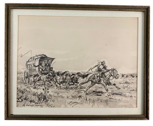 'La Diligencia' Silkscreen Print By Enrique Castells Capurro - #C3