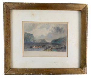 'View On The Susquehannah, At Liverpool' Hand Colored Steel Engraving - #C3