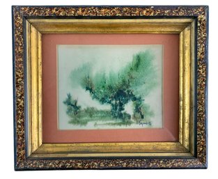 Jacob Krapowicz (American, 1935-1999) Signed Abstract Watercolor Painting - #R1