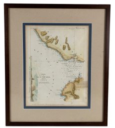 Antique 'Carte Du Phare De Fort Royal' Hand Colored Engraving By M. Coulier - #B-3