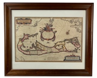 Mappa Aestivarum Insularum Alias Barmudas Framed Map - #A8