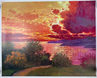 Littorio Del Signore Seriolithograph, 'Nuages' (Clouds) - #S11-6