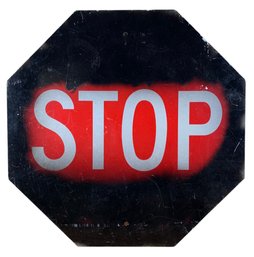 Octogonal 30-Inch Metal Stop Sign - #B2