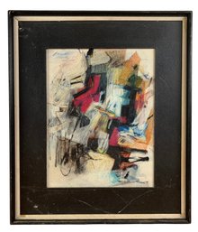 Abstract Oil On Board Painting, Signed Frank Cozzarelli - #BR-5