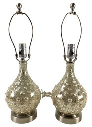 Gold Metallic Glass Table Lamps (WORKS) - #S15-4