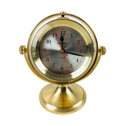 Vintage Seth Thomas Schooner Brass Clock, Model 1044 (WORKS) - #FS-5