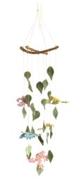 Multicolor Ceramic Frog & Leaf Wind Chimes - #S9-1