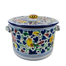Italian Fima Deruta Hand Painted Ceramic Canister - #FS-6