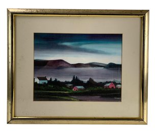 Lakeside Landscape Silkscreen Print - #A4