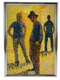 'So What...?' Outlaw Portrait Pointillist Oil On Canvas Painting - #R1