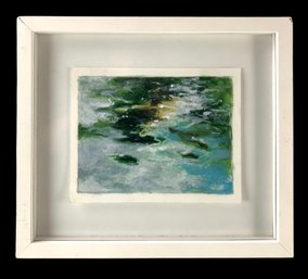 'Neither Above Nor Below' Abstract Gouache Painting, Signed - #R1