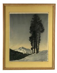 Hans Figura (Austria, 1898-1978) Signed Mountain Landscape Silkscreen Print - #C1