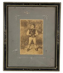 'A Fat Boy' Print With Victorian Eastlake Frame- #S13-F