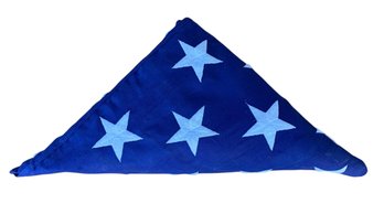 Folded Embroidered American Flag Display - #S16-5