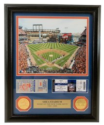 New York Mets Shea Stadium Commemorative Photograph, Tickets & Coins - #R1
