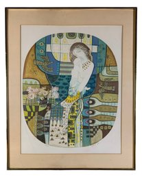 Heshi Yu (Chinese, B. 1935) Signed Color Lithograph, 'Mother & Child' - #BR-5