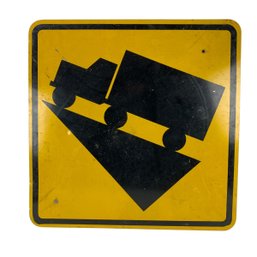 Yellow Diamond Steep Downhill Grade Metal Traffic Sign - #SW-10