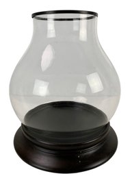 Pottery Barn Turned Wood Hurricane Multi Pillar Candle Holder Lamp - #S16-2