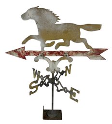 Vintage Running Horse Aluminum Rooftop Weathervane With Directionals - #S6-2