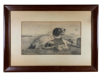 'Saved!' Framed 19th Century Lithograph By Currier & Ives - #S13-F