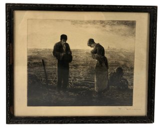 'The Angelus' 19th Century Limited Edition Etching After Jean-Francois Millet - #C3