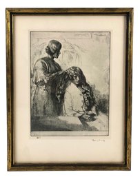 'The Braids' Signed Print By Gerald Brockhurst - #C3