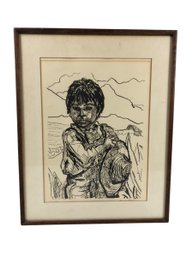 Marion Greenwood (American, 1909-1970) Signed Lithograph, 'Indito (Indian Boy)' - #2