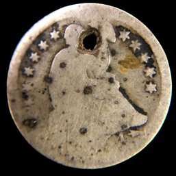 1854 Seated Liberty Half Dime With Arrow - #JC-B33