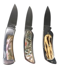 Zippo Folding Pocket Knives & Ka-Bar Khyber Gent's Lock Back Abalone Pocket Knife - #FS-5