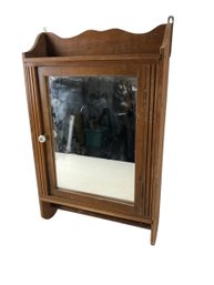 Vintage Wooden Bathroom Medicine Cabinet With Mirror - #S17-3