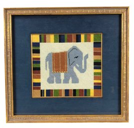 Framed Elephant Needlepoint - #B2