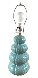 Blue & White Glazed Ceramic Table Lamp (WORKS) - #S10-4