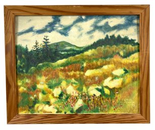 1978 Mountain Landscape Oil On Board Painting, Signed Saul Schick - #A2